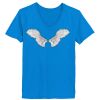Ladies’  Junior Fine Jersey V-Neck Longer Length T-Shirt Thumbnail