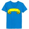 Ladies’  Junior Fine Jersey V-Neck Longer Length T-Shirt Thumbnail