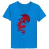 Ladies’  Junior Fine Jersey V-Neck Longer Length T-Shirt Thumbnail