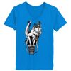 Ladies’  Junior Fine Jersey V-Neck Longer Length T-Shirt Thumbnail