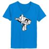 Ladies’  Junior Fine Jersey V-Neck Longer Length T-Shirt Thumbnail