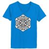 Ladies’  Junior Fine Jersey V-Neck Longer Length T-Shirt Thumbnail