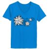 Ladies’  Junior Fine Jersey V-Neck Longer Length T-Shirt Thumbnail