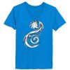 Ladies’  Junior Fine Jersey V-Neck Longer Length T-Shirt Thumbnail