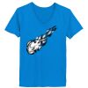 Ladies’  Junior Fine Jersey V-Neck Longer Length T-Shirt Thumbnail