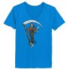 Ladies’  Junior Fine Jersey V-Neck Longer Length T-Shirt Thumbnail