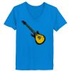 Ladies’  Junior Fine Jersey V-Neck Longer Length T-Shirt Thumbnail
