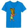 Ladies’  Junior Fine Jersey V-Neck Longer Length T-Shirt Thumbnail