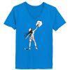 Ladies’  Junior Fine Jersey V-Neck Longer Length T-Shirt Thumbnail
