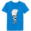 Ladies’  Junior Fine Jersey V-Neck Longer Length T-Shirt Thumbnail