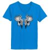 Ladies’  Junior Fine Jersey V-Neck Longer Length T-Shirt Thumbnail