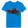 Ladies’  Junior Fine Jersey V-Neck Longer Length T-Shirt Thumbnail