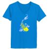 Ladies’  Junior Fine Jersey V-Neck Longer Length T-Shirt Thumbnail