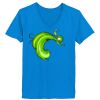 Ladies’  Junior Fine Jersey V-Neck Longer Length T-Shirt Thumbnail