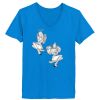 Ladies’  Junior Fine Jersey V-Neck Longer Length T-Shirt Thumbnail