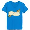 Ladies’  Junior Fine Jersey V-Neck Longer Length T-Shirt Thumbnail