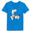 Ladies’  Junior Fine Jersey V-Neck Longer Length T-Shirt Thumbnail