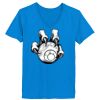 Ladies’  Junior Fine Jersey V-Neck Longer Length T-Shirt Thumbnail