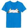 Ladies’  Junior Fine Jersey V-Neck Longer Length T-Shirt Thumbnail