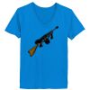 Ladies’  Junior Fine Jersey V-Neck Longer Length T-Shirt Thumbnail