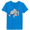 Ladies’  Junior Fine Jersey V-Neck Longer Length T-Shirt Thumbnail