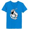 Ladies’  Junior Fine Jersey V-Neck Longer Length T-Shirt Thumbnail