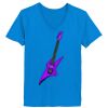 Ladies’  Junior Fine Jersey V-Neck Longer Length T-Shirt Thumbnail