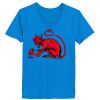 Ladies’  Junior Fine Jersey V-Neck Longer Length T-Shirt Thumbnail