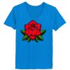 Ladies’  Junior Fine Jersey V-Neck Longer Length T-Shirt Thumbnail