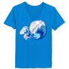 Ladies’  Junior Fine Jersey V-Neck Longer Length T-Shirt Thumbnail