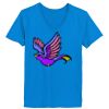 Ladies’  Junior Fine Jersey V-Neck Longer Length T-Shirt Thumbnail