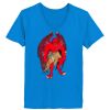 Ladies’  Junior Fine Jersey V-Neck Longer Length T-Shirt Thumbnail