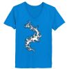 Ladies’  Junior Fine Jersey V-Neck Longer Length T-Shirt Thumbnail