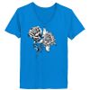 Ladies’  Junior Fine Jersey V-Neck Longer Length T-Shirt Thumbnail