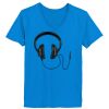 Ladies’  Junior Fine Jersey V-Neck Longer Length T-Shirt Thumbnail