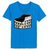 Ladies’  Junior Fine Jersey V-Neck Longer Length T-Shirt Thumbnail