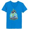Ladies’  Junior Fine Jersey V-Neck Longer Length T-Shirt Thumbnail