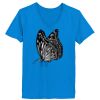 Ladies’  Junior Fine Jersey V-Neck Longer Length T-Shirt Thumbnail