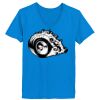 Ladies’  Junior Fine Jersey V-Neck Longer Length T-Shirt Thumbnail