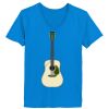 Ladies’  Junior Fine Jersey V-Neck Longer Length T-Shirt Thumbnail