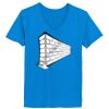 Ladies’  Junior Fine Jersey V-Neck Longer Length T-Shirt Thumbnail