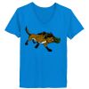 Ladies’  Junior Fine Jersey V-Neck Longer Length T-Shirt Thumbnail