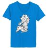 Ladies’  Junior Fine Jersey V-Neck Longer Length T-Shirt Thumbnail