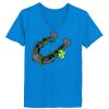 Ladies’  Junior Fine Jersey V-Neck Longer Length T-Shirt Thumbnail