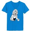 Ladies’  Junior Fine Jersey V-Neck Longer Length T-Shirt Thumbnail