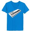 Ladies’  Junior Fine Jersey V-Neck Longer Length T-Shirt Thumbnail