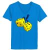 Ladies’  Junior Fine Jersey V-Neck Longer Length T-Shirt Thumbnail