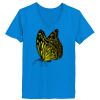 Ladies’  Junior Fine Jersey V-Neck Longer Length T-Shirt Thumbnail