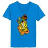 Ladies’  Junior Fine Jersey V-Neck Longer Length T-Shirt Thumbnail
