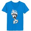 Ladies’  Junior Fine Jersey V-Neck Longer Length T-Shirt Thumbnail